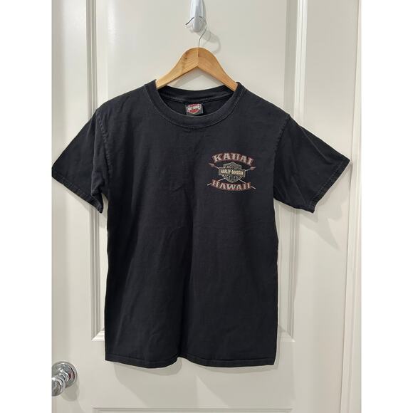 Harley Davidson 2010 Kauai Hawaii Power Hog Black T-Shirt Size Small - Picture 1 of 7